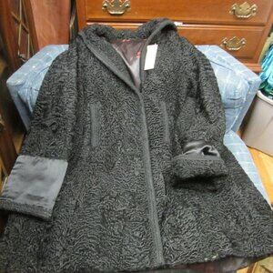 BEAUTIFUL VTG PERIOD STYLE 50's PERSIAN WOOL COAT WITH SATIN LINING CUSTOM MADE